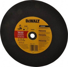 DeWALT - 10" 24 Grit Aluminum Oxide Cutoff Wheel - 7/64" Thick, 5/8" Arbor, 6,100 Max RPM, Use with Stationary Tools - Industrial Tool & Supply