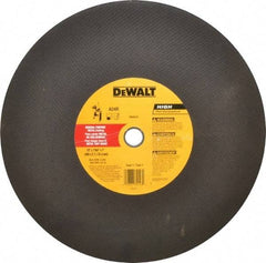 DeWALT - 16" Aluminum Oxide Cutoff Wheel - 7/64" Thick, 1" Arbor, 3,800 Max RPM, Use with Stationary Tools - Industrial Tool & Supply