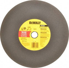 DeWALT - 12" Aluminum Oxide Cutoff Wheel - 1/8" Thick, 1" Arbor, 6,400 Max RPM, Use with Circular Saws - Industrial Tool & Supply