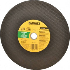DeWALT - 12" Silicon Carbide Cutoff Wheel - 1/8" Thick, 1" Arbor, 6,400 Max RPM, Use with Circular Saws - Industrial Tool & Supply