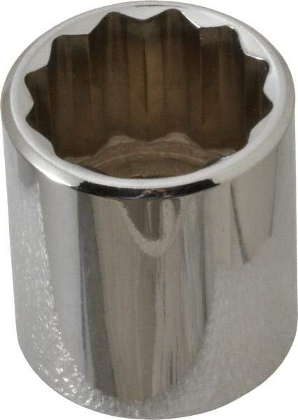 Proto - 3/8" Drive, Standard Hand Socket - 12 Points, 1-5/16" OAL, Chrome Vanadium, Chrome Finish - Industrial Tool & Supply