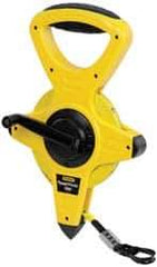 Stanley - 100' x 1/2" Tape Measure - 1/8" & 1/100 & 1/10 & 0.10' Graduation, Engineer Scale Graduation Style, Yellow/Black Case - Industrial Tool & Supply