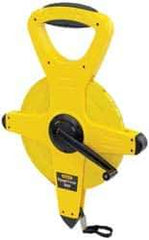 Stanley - 300' x 1/2" Tape Measure - 1/8" & 1/100 & 0.10 & 1/10' Graduation, Engineer Scale Graduation Style, Yellow/Black Case - Industrial Tool & Supply