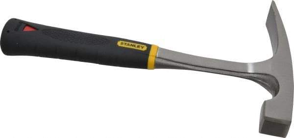 Stanley - 1-1/4 Lb Head Bricklayer's Hammer - 11" OAL, Steel Handle, 1" Face Diam - Industrial Tool & Supply