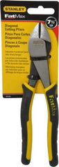 Stanley - 7-1/2" OAL, Diagonal Cutter - 15/16" Jaw Length x 7/8" Jaw Width, Oval Head, Double Injection Molded Handle - Industrial Tool & Supply
