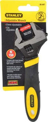 Stanley - 1" Jaw Capacity, 6" Standard Adjustable Wrench - Chrome Vanadium Steel, Black Finish, 7" OAL - Industrial Tool & Supply