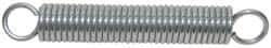 Made in USA - 1/4" OD, 5.21 Lb Max Load, 3.62" Max Ext Len, 0.032" Wire Diam Stainless Steel Extension Spring - 2.64 Lb/In Rating, 1.17 Lb Init Tension, 2" Free Length - Industrial Tool & Supply