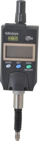 Mitutoyo - 0 to 12.7mm Range, 0.00005 & 0.00012" Graduation, Electronic Drop Indicator - Accurate to 0.00012", English & Metric System, LCD Display - Industrial Tool & Supply