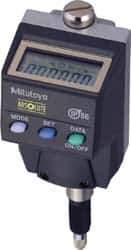 Mitutoyo - 0 to 5.6mm Range, 0.00005 & 0.0005" Graduation, Electronic Drop Indicator - Accurate to 0.00012", English & Metric System, LCD Display - Industrial Tool & Supply