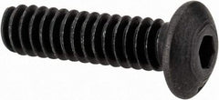 Value Collection - #4-40 UNC Hex Socket Drive, Button Screw - Alloy Steel, Black Oxide Finish, Fully Threaded, 7/16" Length Under Head - Industrial Tool & Supply
