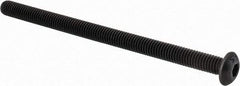 Value Collection - #10-32 UNF Hex Socket Drive, Button Screw - Alloy Steel, Black Oxide Finish, Fully Threaded, 3" Length Under Head - Industrial Tool & Supply