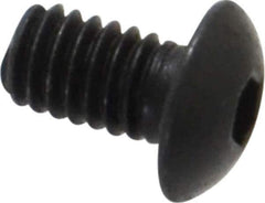 Value Collection - #6-40 UNF Hex Socket Drive, Button Screw - Alloy Steel, Black Oxide Finish, Fully Threaded, 1/4" Length Under Head - Industrial Tool & Supply