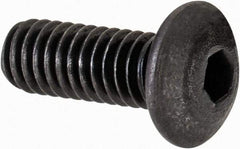 Value Collection - #6-40 UNF Hex Socket Drive, Button Screw - Alloy Steel, Black Oxide Finish, Fully Threaded, 3/8" Length Under Head - Industrial Tool & Supply
