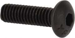 Value Collection - #6-40 UNF Hex Socket Drive, Button Screw - Alloy Steel, Black Oxide Finish, Fully Threaded, 1/2" Length Under Head - Industrial Tool & Supply
