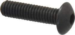 Value Collection - #8-36 UNF Hex Socket Drive, Button Screw - Alloy Steel, Black Oxide Finish, Fully Threaded, 5/8" Length Under Head - Industrial Tool & Supply