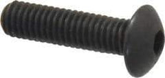 Value Collection - #8-36 UNF Hex Socket Drive, Button Screw - Alloy Steel, Black Oxide Finish, Fully Threaded, 5/8" Length Under Head - Industrial Tool & Supply