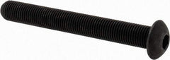 Value Collection - 3/8-24 UNF Hex Socket Drive, Button Screw - Alloy Steel, Black Oxide Finish, Fully Threaded, 3" Length Under Head - Industrial Tool & Supply