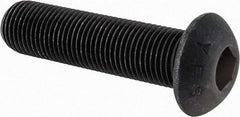 Value Collection - 1/2-20 UNF Hex Socket Drive, Button Screw - Alloy Steel, Black Oxide Finish, Fully Threaded, 2" Length Under Head - Industrial Tool & Supply
