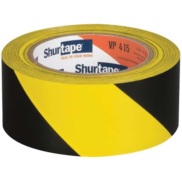 Shurtape - VP 415 Warning Stripe Tape - Industrial Tool & Supply