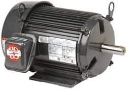 US Motors - 1 hp, TEFC Enclosure, No Thermal Protection, 1,150 RPM, 200 Volt, 60 Hz, Three Phase Energy Efficient Motor - Size 145 Frame, Rigid Mount, 1 Speed, Ball Bearings, 4.2 Full Load Amps, F Class Insulation, Reversible - Industrial Tool & Supply