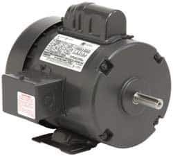 US Motors - 1 hp, TEFC Enclosure, Auto Thermal Protection, 3,450 RPM, 115/230 Volt, 60 Hz, Single Phase Permanent Split Capacitor (PSC) Motor - Size 56 Frame, Rigid Mount, 1 Speed, Ball Bearings, 12.0/6.0 Full Load Amps, A Class Insulation, Reversible - Industrial Tool & Supply