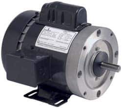 US Motors - 1/4 hp, Totally Enclosed Fan Cooled, No Thermal Protection, 1,725 RPM, 115/208-230 Volt, 60 Hz, Cap Start Motor - Size 56C Frame, C-Face Mount, 1 Speed, Ball Bearings, 6.5/2.8-3.2 Full Load Amps, B Class Insulation - Industrial Tool & Supply