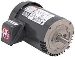 US Motors - 5 hp, TEFC Enclosure, No Thermal Protection, 3,515 RPM, 575 Volt, 60 Hz, Three Phase Energy Efficient Motor - Size 184 Frame, C-Face Mount, 1 Speed, Ball Bearings, 4.9 Full Load Amps, F Class Insulation, Reversible - Industrial Tool & Supply