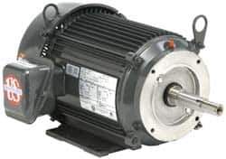 US Motors - 1 hp, TEFC Enclosure, No Thermal Protection, 1,750 RPM, 200 Volt, 60 Hz, Three Phase Standard Efficient Motor - Size 143 Frame, Rigid Mount, 1 Speed, Ball Bearings, 3.9 Full Load Amps, F Class Insulation, Reversible - Industrial Tool & Supply