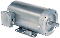 US Motors - 1.5 hp, TEFC Enclosure, No Thermal Protection, 1,755 RPM, 208-230/460 Volt, 60 Hz, Three Phase Energy Efficient Motor - Size 145TC Frame, Rigid Mount, 1 Speed, Ball Bearings, 4.3-4.1/2.1 Full Load Amps, F Class Insulation, Reversible - Industrial Tool & Supply