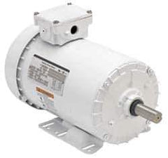 US Motors - 1 hp, TEFC Enclosure, No Thermal Protection, 1,725 RPM, 208-230/460 Volt, 60 Hz, Three Phase Energy Efficient Motor - Size 143 Frame, Rigid Mount, 1 Speed, Ball Bearings, 3.4-3.2/1.6 Full Load Amps, F Class Insulation, Reversible - Industrial Tool & Supply