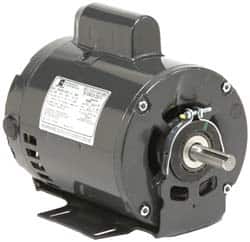 1 hp, ODP Enclosure, Auto Thermal Protection, 1,725 RPM, 100-120/200-240 Volt, 60/50 Hz, Single Phase Capacitor Start-Cap Run Motor Size 56 Frame, Cradle Mount, 1 Speed, Ball Bearings, 12.3-10.8/6.2-5.4 Full Load Amps, B Class Insulation, Reversible