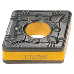 Iscar - CNMG643 NR Grade IC8350 Carbide Turning Insert - TiCN/Al2O3/TiN Finish, 80° Diamond, 3/4" Inscr Circle, 1/4" Thick, 3/64" Corner Radius - Industrial Tool & Supply