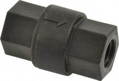 Specialty Mfr - 1/4" Polypropylene Check Valve - Inline, FNPT x FNPT, 125 WOG - Industrial Tool & Supply