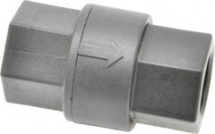 Specialty Mfr - 3/8" Polypropylene Check Valve - Inline, FNPT x FNPT, 125 WOG - Industrial Tool & Supply