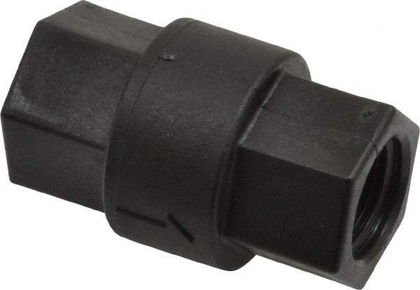 Specialty Mfr - 3/8" Polypropylene Check Valve - Inline, FNPT x FNPT, 125 WOG - Industrial Tool & Supply