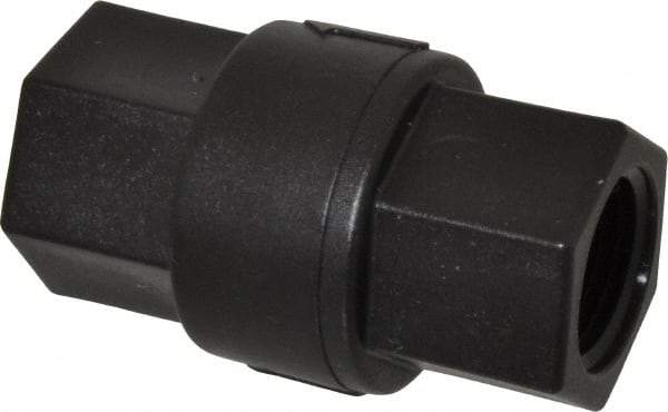 Specialty Mfr - 1/2" Polypropylene Check Valve - Inline, FNPT x FNPT, 125 WOG - Industrial Tool & Supply
