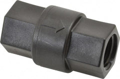 Specialty Mfr - 1/2" Polypropylene Check Valve - Inline, FNPT x FNPT, 125 WOG - Industrial Tool & Supply