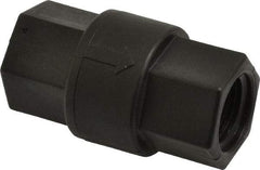 Specialty Mfr - 1/2" Polypropylene Check Valve - Inline, FNPT x FNPT, 125 WOG - Industrial Tool & Supply