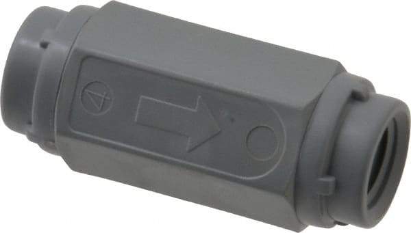Specialty Mfr - 1/4" PVC Check Valve - Inline, FNPT x FNPT, 125 WOG - Industrial Tool & Supply