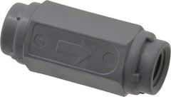 Specialty Mfr - 1/4" PVC Check Valve - Inline, FNPT x FNPT, 125 WOG - Industrial Tool & Supply