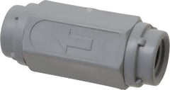 Specialty Mfr - 1/4" PVC Check Valve - Inline, FNPT x FNPT, 125 WOG - Industrial Tool & Supply