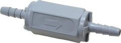 Specialty Mfr - 1/4" PVC Check Valve - Inline, Barb x Barb, 125 WOG - Industrial Tool & Supply