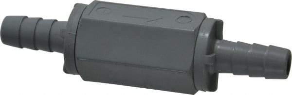 Specialty Mfr - 3/8" PVC Check Valve - Inline, Barb x Barb, 125 WOG - Industrial Tool & Supply