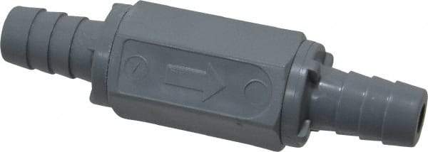 Specialty Mfr - 1/2" PVC Check Valve - Inline, Barb x Barb, 125 WOG - Industrial Tool & Supply