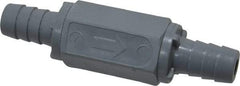 Specialty Mfr - 1/2" PVC Check Valve - Inline, Barb x Barb, 125 WOG - Industrial Tool & Supply