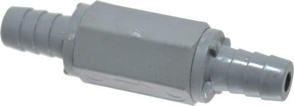 Specialty Mfr - 1/2" PVC Check Valve - Inline, Barb x Barb, 125 WOG - Industrial Tool & Supply