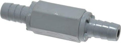 Specialty Mfr - 1/2" PVC Check Valve - Inline, Barb x Barb, 125 WOG - Industrial Tool & Supply