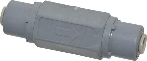 Specialty Mfr - 1/4" PVC Check Valve - Inline, Push To Connect x Push To Connect, 125 WOG - Industrial Tool & Supply