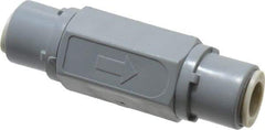 Specialty Mfr - 3/8" PVC Check Valve - Inline, Push To Connect x Push To Connect, 125 WOG - Industrial Tool & Supply