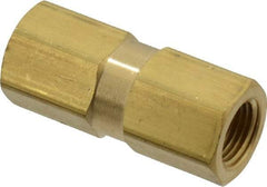 Specialty Mfr - 1/8" Brass Check Valve - Inline, FNPT x FNPT, 500 WOG - Industrial Tool & Supply